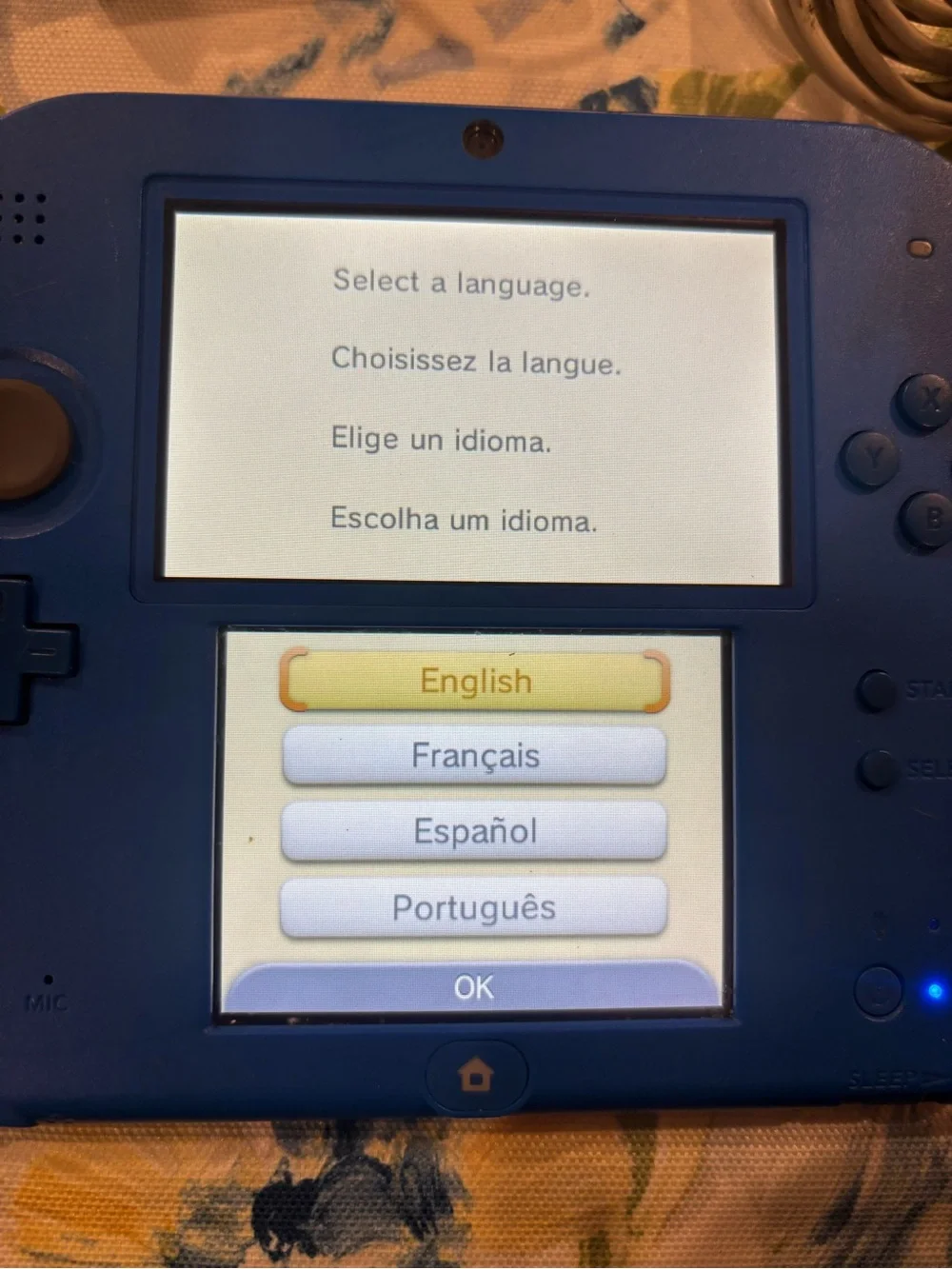 Nintendo 2DS XL Blue Handheld Console with Games, Charger & Stylus